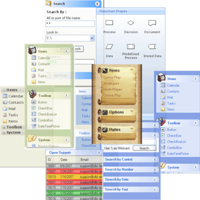 dbiExplorerBar for.NET 的螢幕截圖